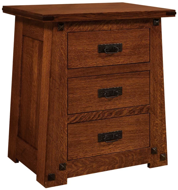 Lunada 3-Drawer Nightstand