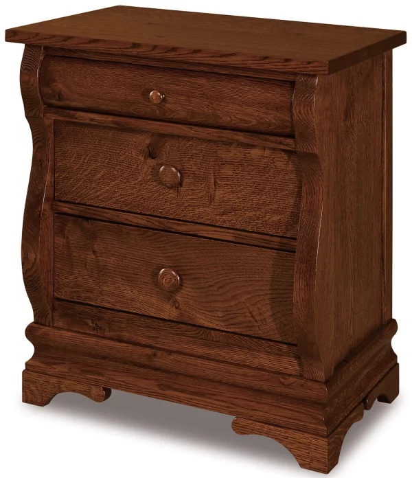 Milwaukee Sleigh 3-Drawer Nightstand
