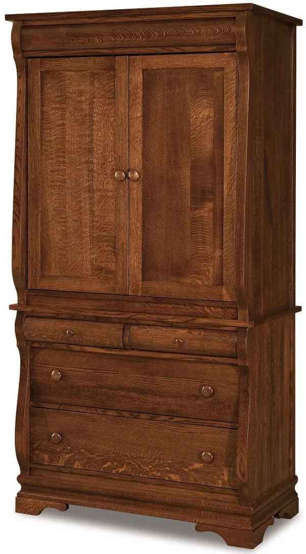 Milwaukee Sleigh Closet Armoire