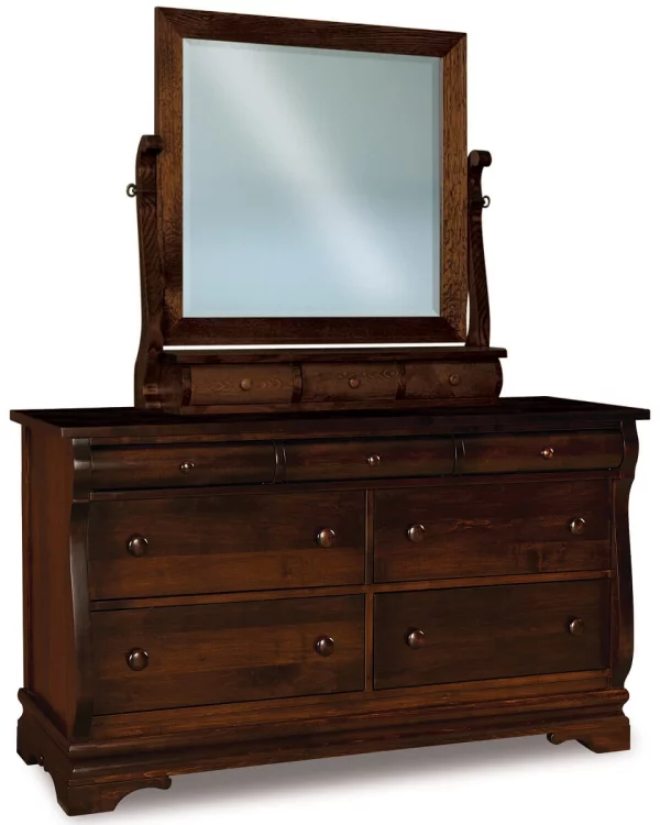 Milwaukee Sleigh Dresser with Mirror