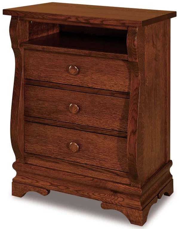 Milwaukee Sleigh Nightstand with Opening