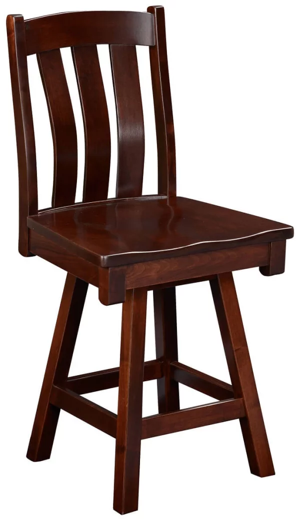 Newark Swivel Solid Wood Barstool