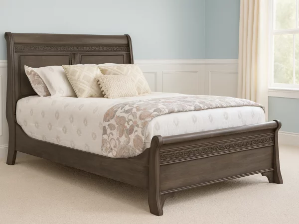 Norman French Country Carved Bed