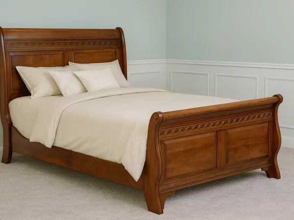 Norman French Country Sleigh Bed