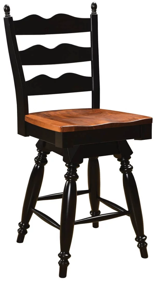 Normandy Ladder Back Swivel Stool