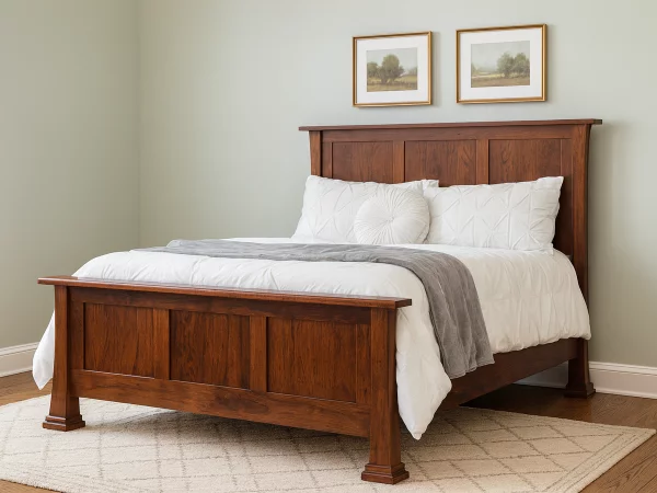 Ottawa Panel Bed: Two Tone Wood