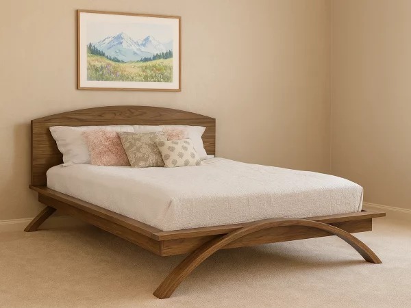 Oviedo Platform Bed With Curved Legs