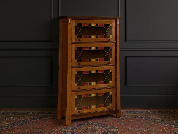 Tahari Barrister Bookcase With Leaded Glass