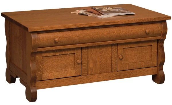 Wyndlot Sleigh Enclosed Coffee Table