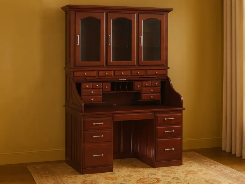 Albion Rolltop Desk with Hutch
