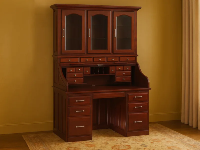Albion Rolltop Desk with Hutch