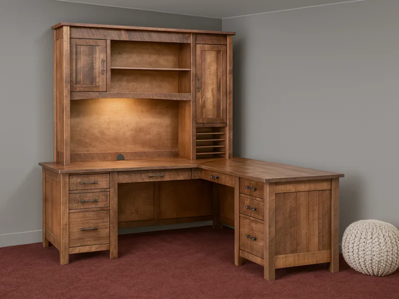 Alburtis L-Desk with Hutch
