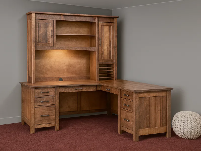 Alburtis L-Desk with Hutch