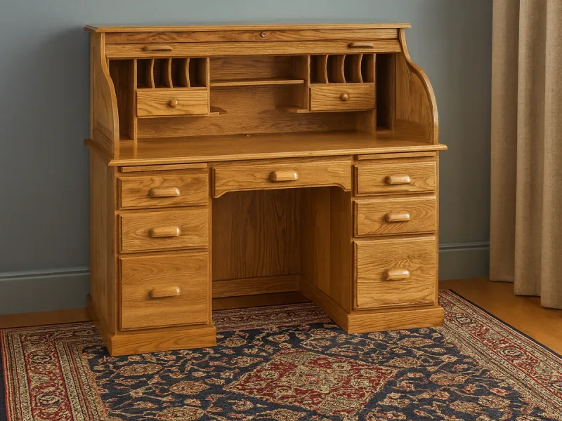 Avon Park Rolltop Desk with Hutch