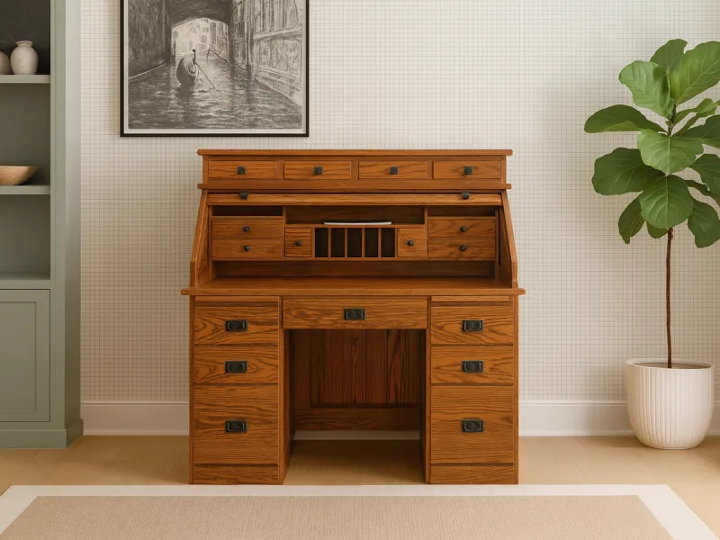 Banker’s Roll Top Desk