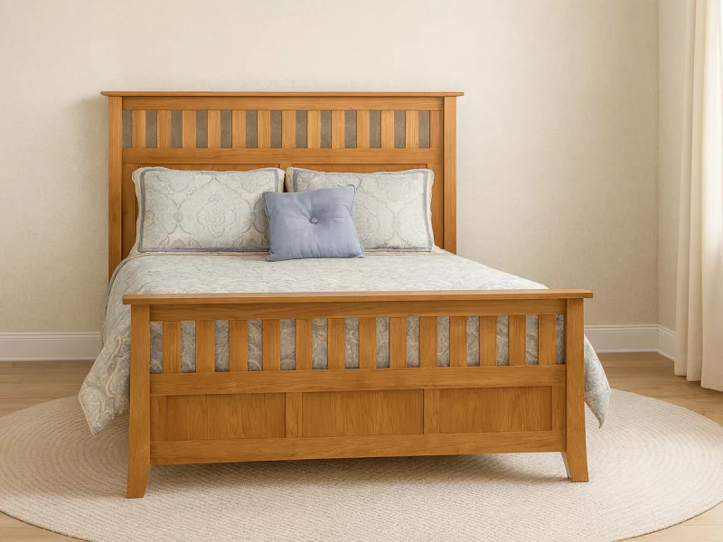 Barbeau Slatted Panel Bed