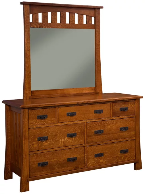 Casco Slatted Mirror Dresser