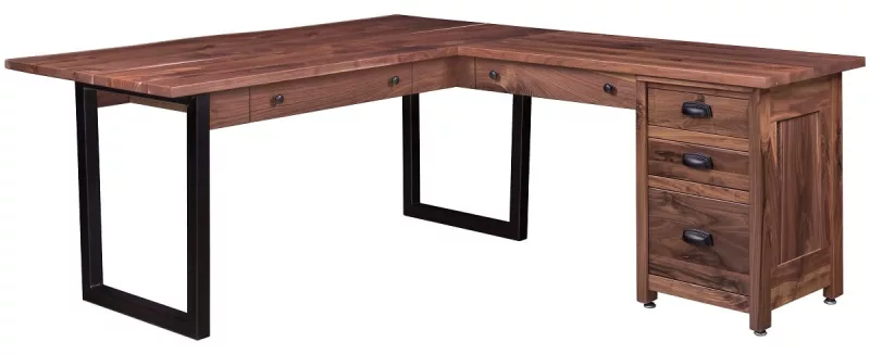 Chadron L-Shaped Desk With Live Edge
