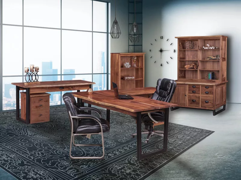 Chadron Live Edge Office Set
