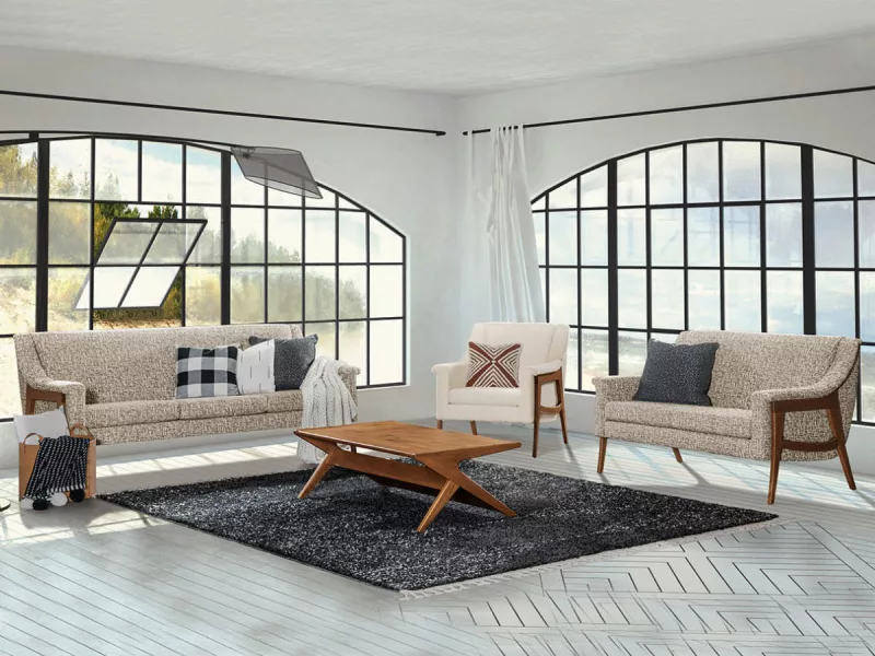 Charlie Mid-Century Living Room Set