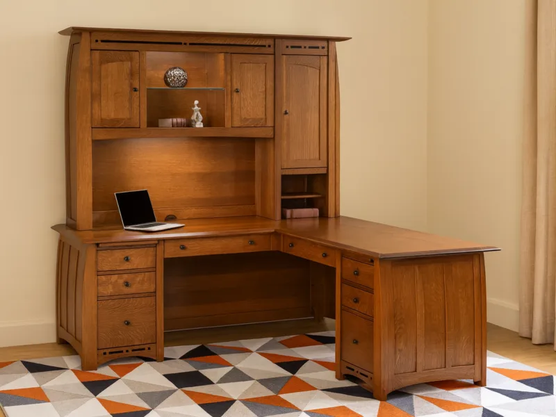 Coronado L-Desk with Hutch