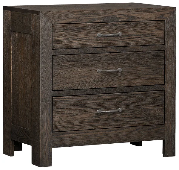 Eclectic 3-Drawer Bedside Table