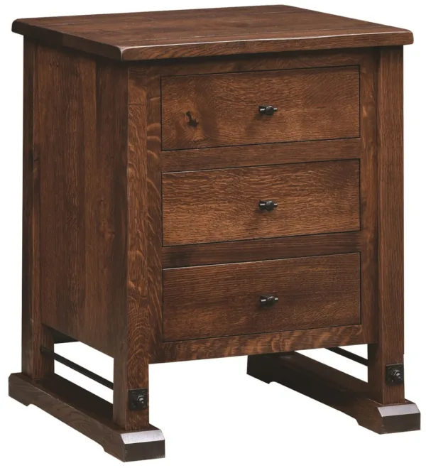 Elkton 3-Drawer Bedside Table