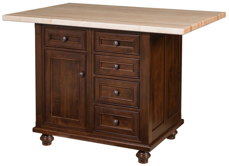 Forrest City 5-Drawer Kitchen Island