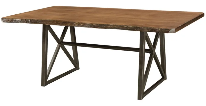 Gaffney Live Edge Dining Table: 72” - 84” Length