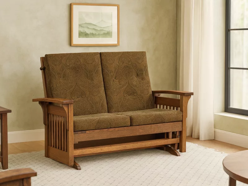 Hallstat Amish Loveseat Glider