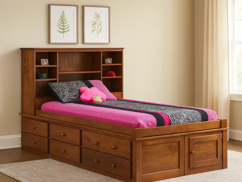 Heflin Amish Captain’s Bed