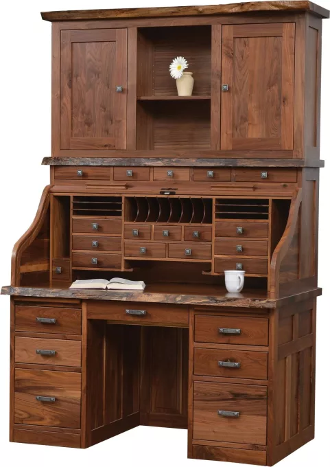 Hermon Live Edge Rolltop Desk