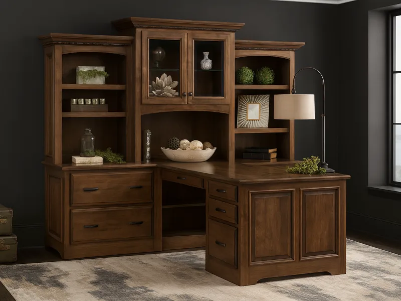 Irvine Partner Desk With Hutch