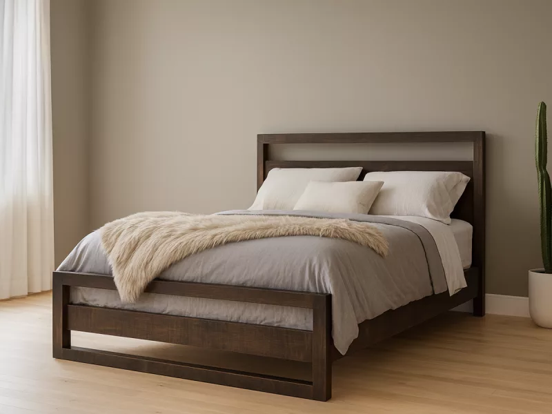 Kody Modern Rough Sawn Maple Bed