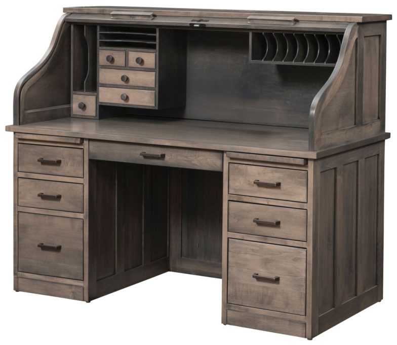 Lenni Roll Top Computer Desk