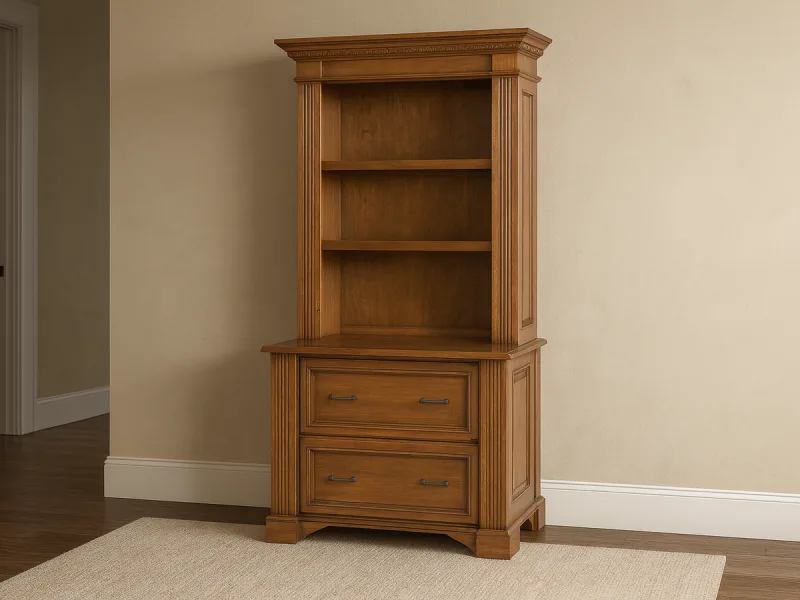 Lockwood Lateral File with Bookshelves