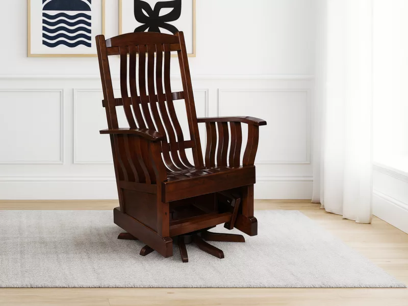 Machias Amish Swivel Glider