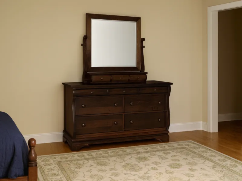 Milwaukee Sleigh Dresser with Mirror