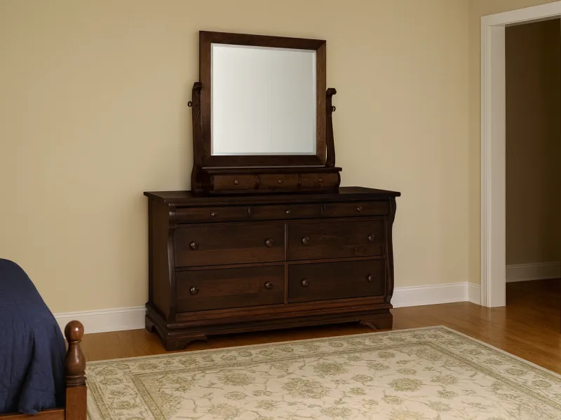 Milwaukee Sleigh Dresser with Mirror