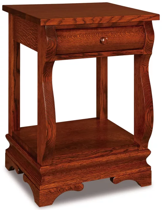 Milwaukee Sleigh Open Nightstand