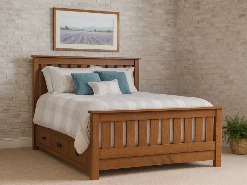 Muskogee Amish Storage Bed