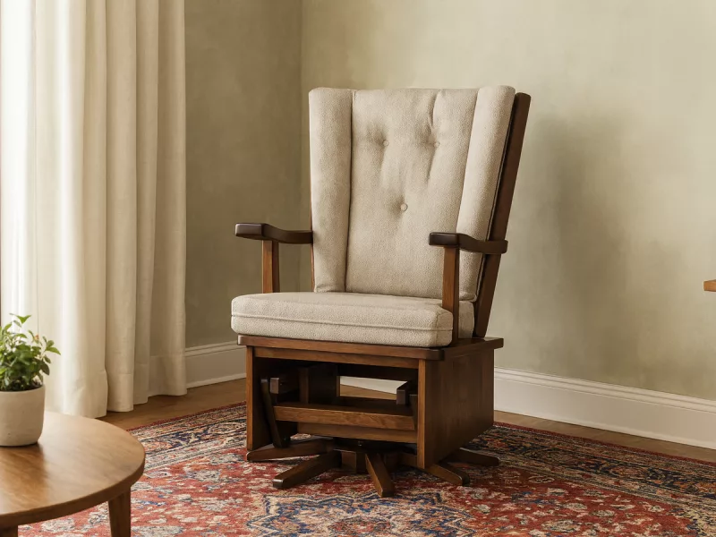 Navan Amish Swivel Glider