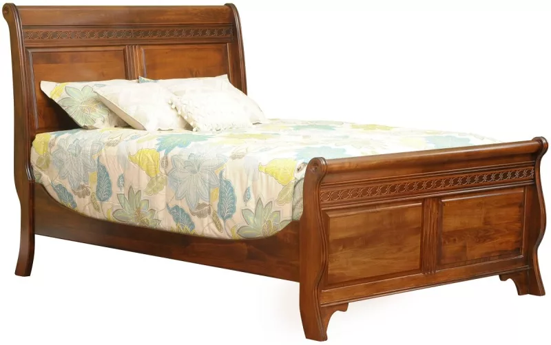 Norman French Country Sleigh Bed