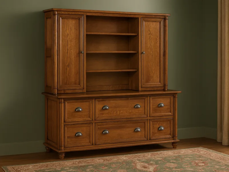 Risley Office Credenza with Hutch