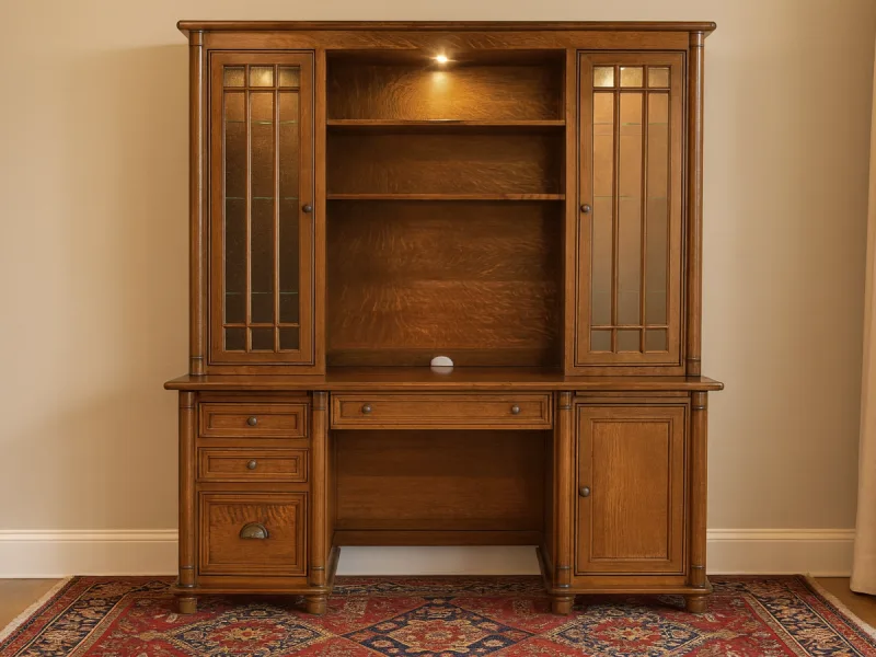 Risley Office Desk with Hutch Top