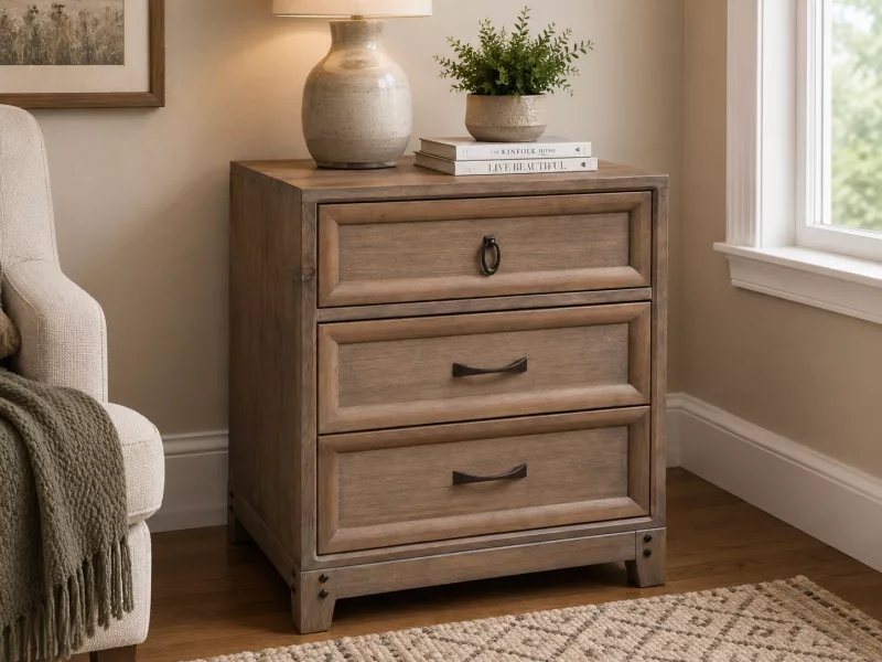 Romney 3-Drawer Night Table