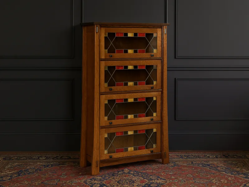 Tahari Barrister Bookcase With Leaded Glass