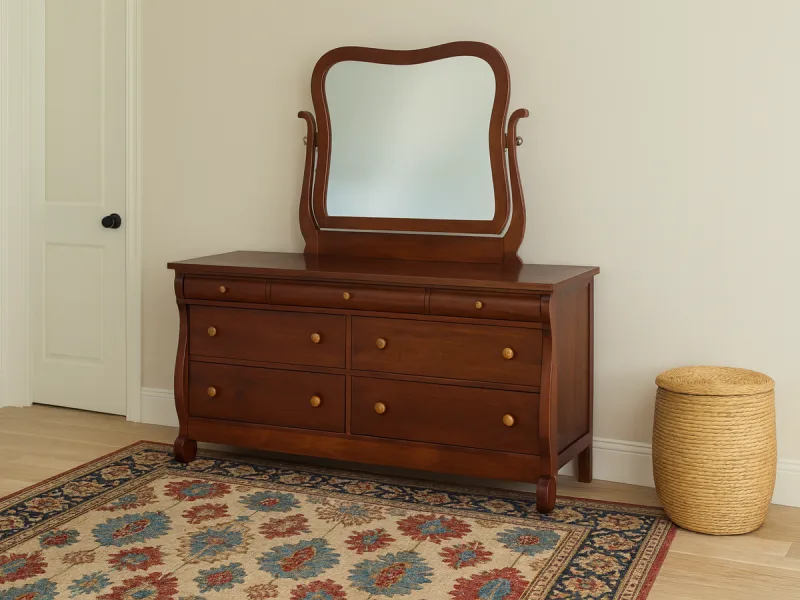 Victoria Sleigh Low Mirror Dresser