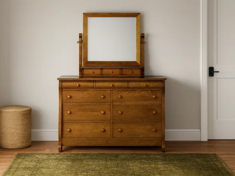 Victoria Sleigh Mirror Dresser