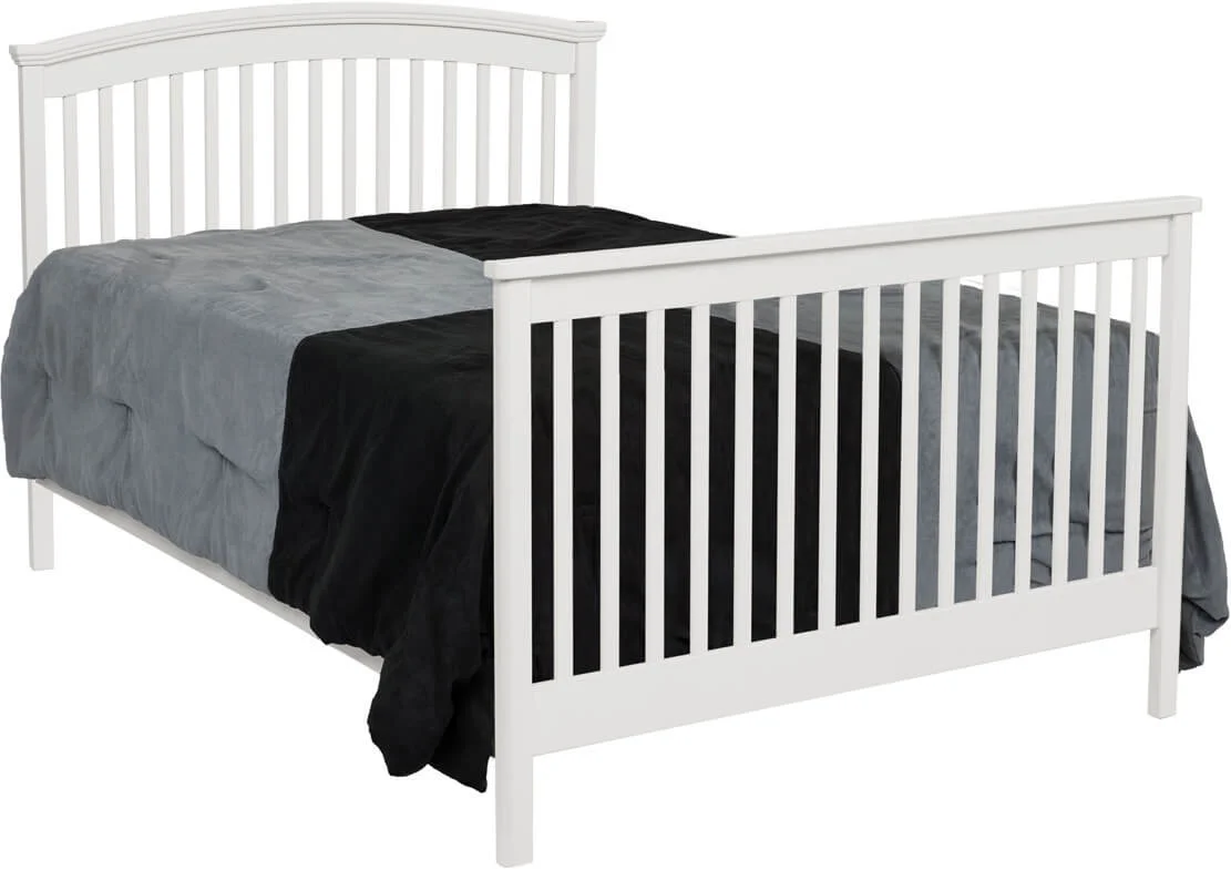 Cossette Full Bed in Brown Maple painted white